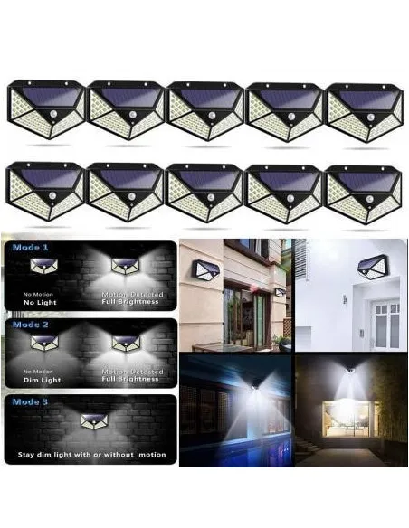 Set 20 Lămpi Solare Jortan 100 LED, Senzor Mișcare, IP65