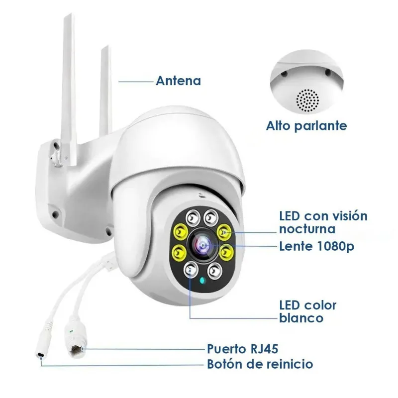 Set 2 x camera de supraveghere IP 360 wifi, Jortan 8270+ card 16 GB