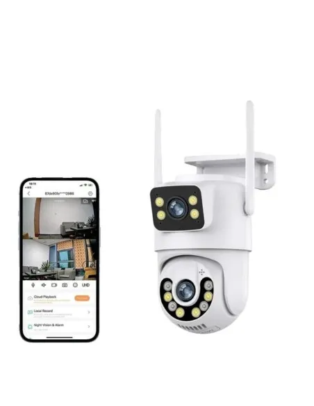 Camera video dubla 360 WiFi , Jortan 6MP, JTZ-9697 + CARD 32 GB