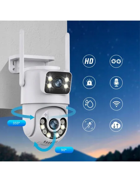 Camera video dubla 360 WiFi , Jortan 6MP, JTZ-9697 + CARD 32 GB