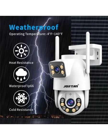 Camera video dubla 360 WiFi , Jortan 6MP, JTZ-9697 + CARD 32 GB