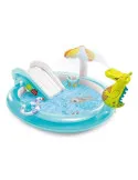 Piscina model Crocodil & Tobogan si fantana arteziana pentru copii 2.01x1.70x0.84 m - Intex