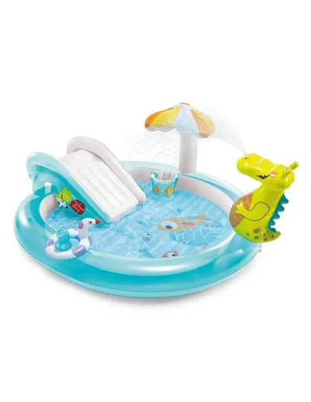 Piscina model Crocodil & Tobogan si fantana arteziana pentru copii 2.01x1.70x0.84 m - Intex
