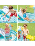 Piscina model Crocodil & Tobogan si fantana arteziana pentru copii 2.01x1.70x0.84 m - Intex