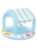 Piscină Bestway pentru Copii cu Acoperiș UV, Model Înghețată, Ø104x84 cm