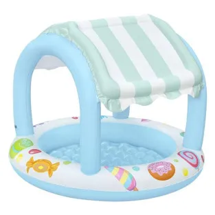 Piscină Bestway pentru Copii cu Acoperiș UV, Model Înghețată, Ø104x84 cm