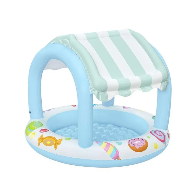 Piscină Bestway pentru Copii cu Acoperiș UV, Model Înghețată, Ø104x84 cm