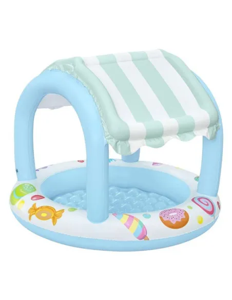 Piscină Bestway pentru Copii cu Acoperiș UV, Model Înghețată, Ø104x84 cm