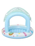 Piscină Bestway pentru Copii cu Acoperiș UV, Model Înghețată, Ø104x84 cm