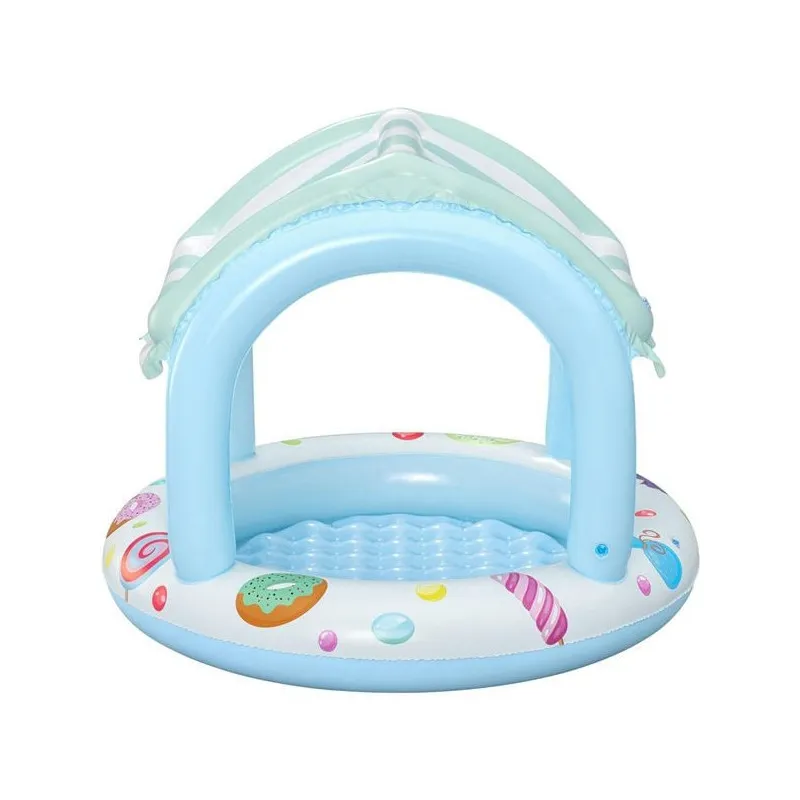 Piscină Bestway pentru Copii cu Acoperiș UV, Model Înghețată, Ø104x84 cm