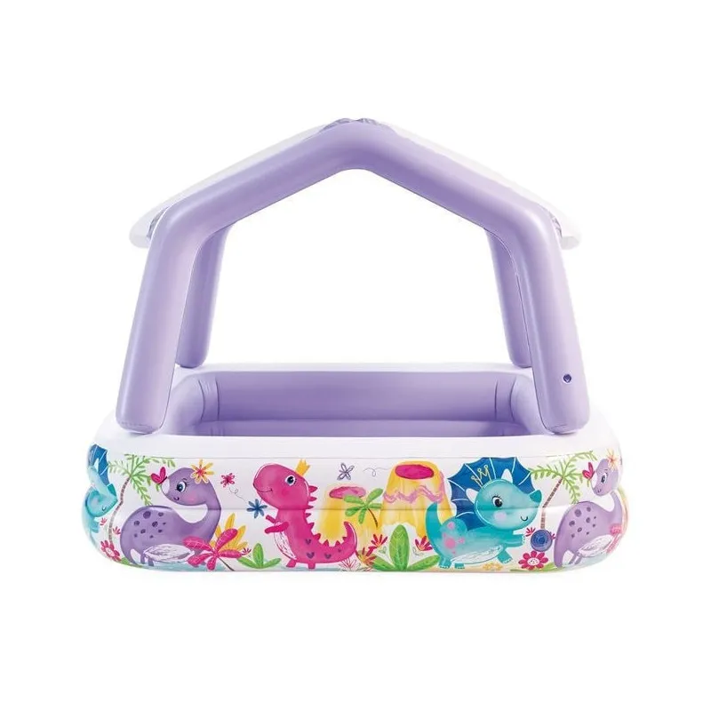 Piscină Acoperită Sun Shade Intex pentru Copii, 157x157x122 cm, 295 L, cu Copertină Detașabilă