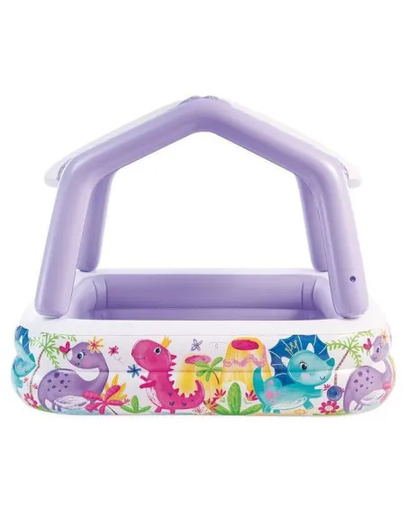 Piscină Acoperită Sun Shade Intex pentru Copii, 157x157x122 cm, 295 L, cu Copertină Detașabilă