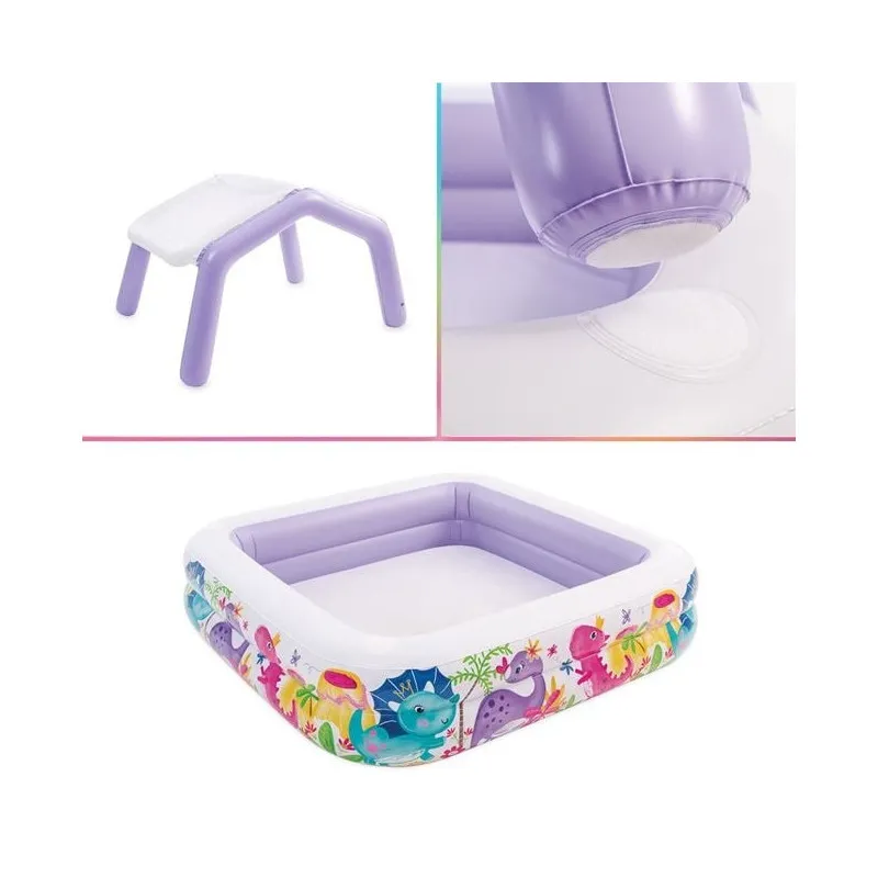 Piscină Acoperită Sun Shade Intex pentru Copii, 157x157x122 cm, 295 L, cu Copertină Detașabilă
