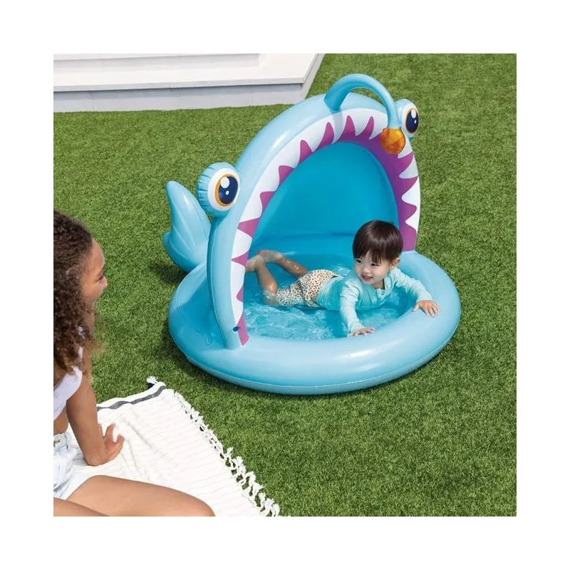 Piscina copii model pestisor 127x102x86cm bleu