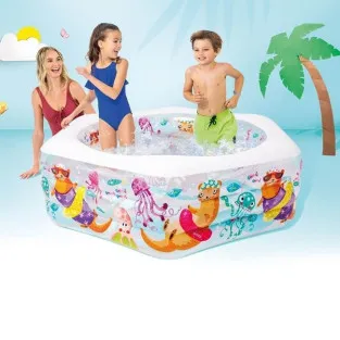 Piscină Gonflabilă Intex cu Peștișori pentru Copii, 191x178x61 cm, 510 L, 3 Inele 2