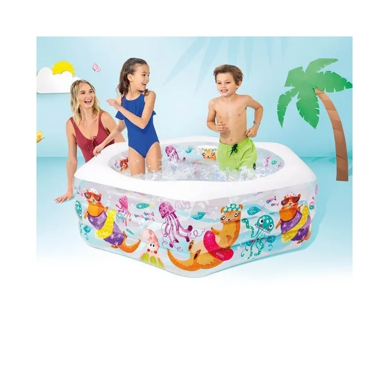 Piscină Gonflabilă Intex cu Peștișori pentru Copii, 191x178x61 cm, 510 L, 3 Inele