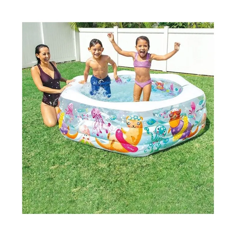 Piscină Gonflabilă Intex cu Peștișori pentru Copii, 191x178x61 cm, 510 L, 3 Inele