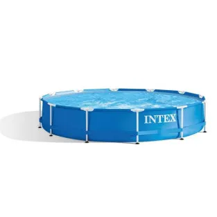 Piscină cu Cadru Metalic Intex Prism, Rotundă, Ø366x76 cm, 6503 L, cu Pompă Filtru