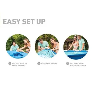 Piscină cu Cadru Metalic Intex Prism, Rotundă, Ø366x76 cm, 6503 L, cu Pompă Filtru 2