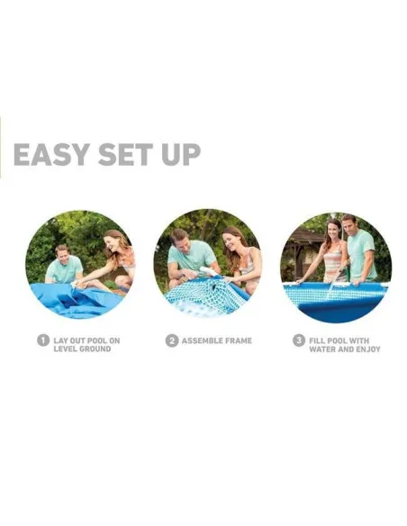 Piscină cu Cadru Metalic Intex Prism, Rotundă, Ø366x76 cm, 6503 L, cu Pompă Filtru