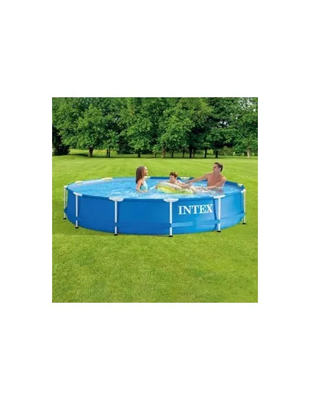Piscină cu Cadru Metalic Intex Prism, Rotundă, Ø366x76 cm, 6503 L, cu Pompă Filtru