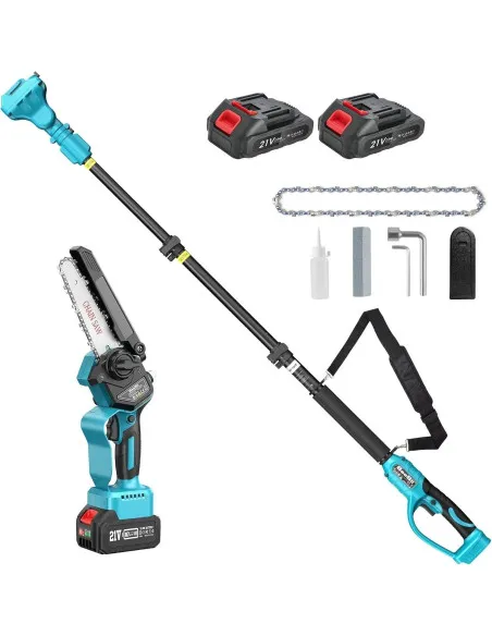 Mini Drujba 6 inch cu Brat Telescopic 2m, 48V, 2 Acumulatori, Unghi Reglabil de taiere-08