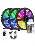 Set 4 x Banda led rgb , culoare multicolor cu telecomanda 5 M