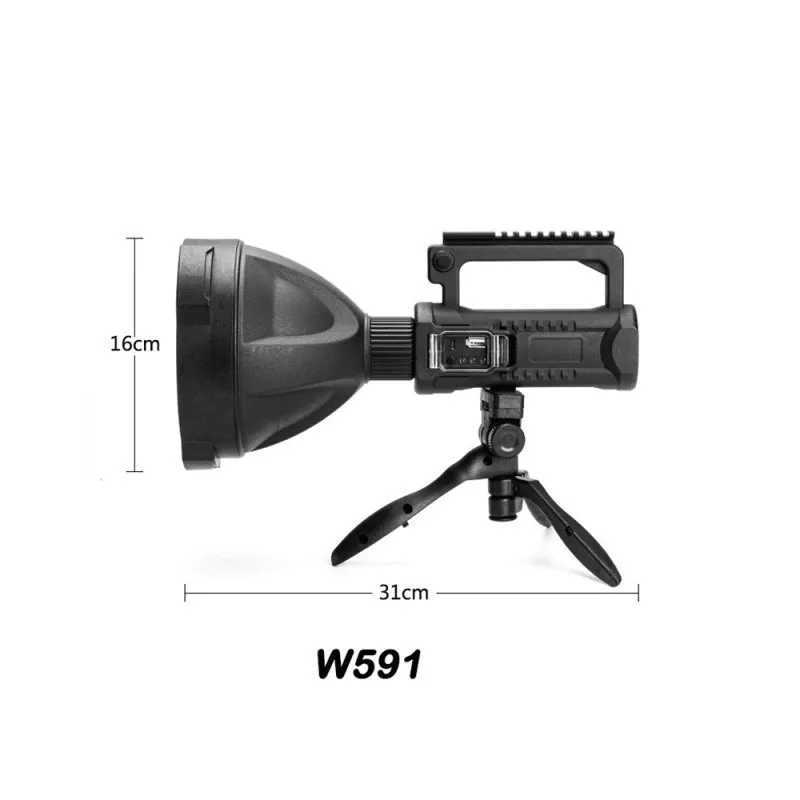 Lanterna de Mana W590 cu TREPIED, Baterie Externa