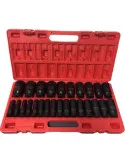 Trusă Tubulare Impact Lungi 1/2", 26 Piese, 10–36 mm