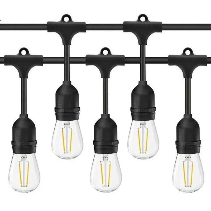 Ghirlanda Luminoasa, 10 Metri cu 10 Becuri, interconectabila, 2 filamente pe bec, 220V