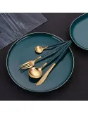 Set 4 tacamuri DeLuxe Roz / Turcoaz, 28.3 x 14.7