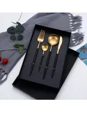 Set 4 tacamuri DeLuxe Roz / Turcoaz, 28.3 x 14.7