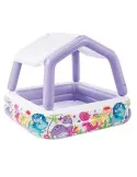 Piscină Acoperită Sun Shade Intex pentru Copii, 157x157x122 cm, 295 L, cu Copertină Detașabilă