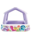 Piscină Acoperită Sun Shade Intex pentru Copii, 157x157x122 cm, 295 L, cu Copertină Detașabilă