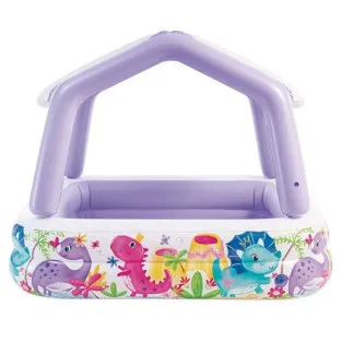 Piscină Acoperită Sun Shade Intex pentru Copii, 157x157x122 cm, 295 L, cu Copertină Detașabilă 2