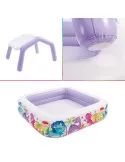 Piscină Acoperită Sun Shade Intex pentru Copii, 157x157x122 cm, 295 L, cu Copertină Detașabilă