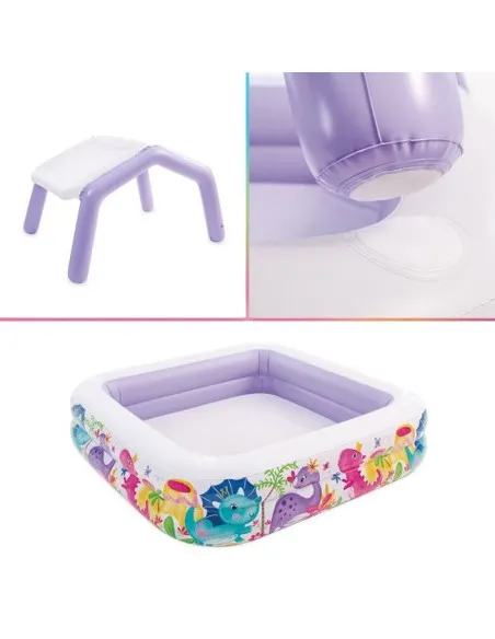 Piscină Acoperită Sun Shade Intex pentru Copii, 157x157x122 cm, 295 L, cu Copertină Detașabilă