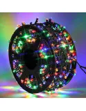 Instalatie LED sir 50m, cu 240 led mare tip diamant, IP 44, 8 jocuri de lumini