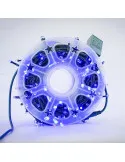 Instalatie LED sir 50m, cu 240 led mare tip diamant, IP 44, 8 jocuri de lumini
