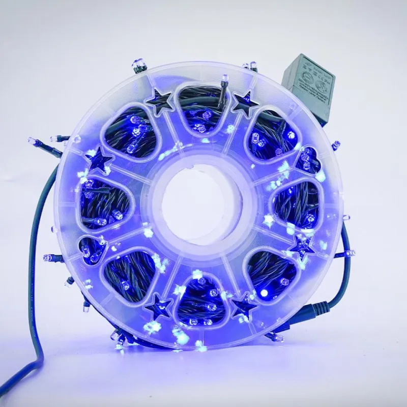 Instalatie LED sir 50m, cu 240 led mare tip diamant, IP 44, 8 jocuri de lumini