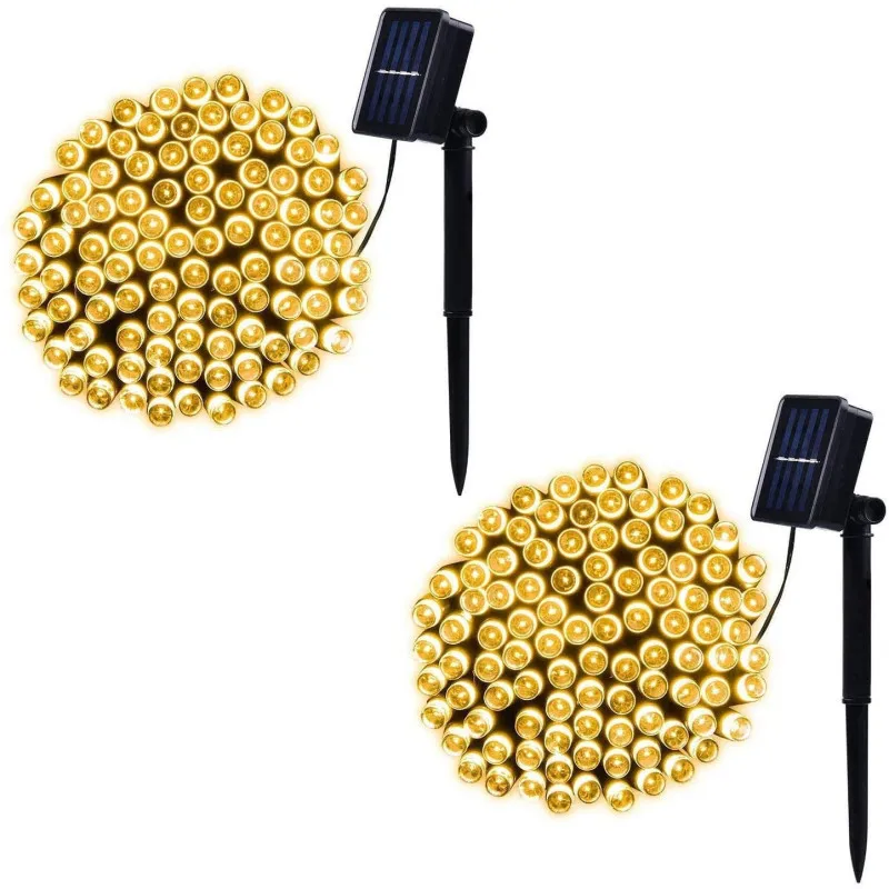 Set 2 x Instalatie LED pentru exterior cu incarcare solara