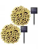 Set 2 x Instalatie LED pentru exterior cu incarcare solara
