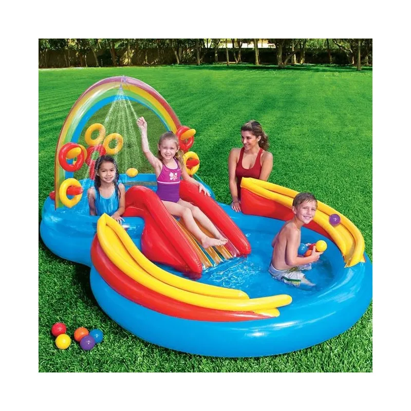 Piscina gonflabila cu tobogan