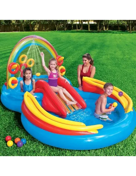 Piscina gonflabila cu tobogan