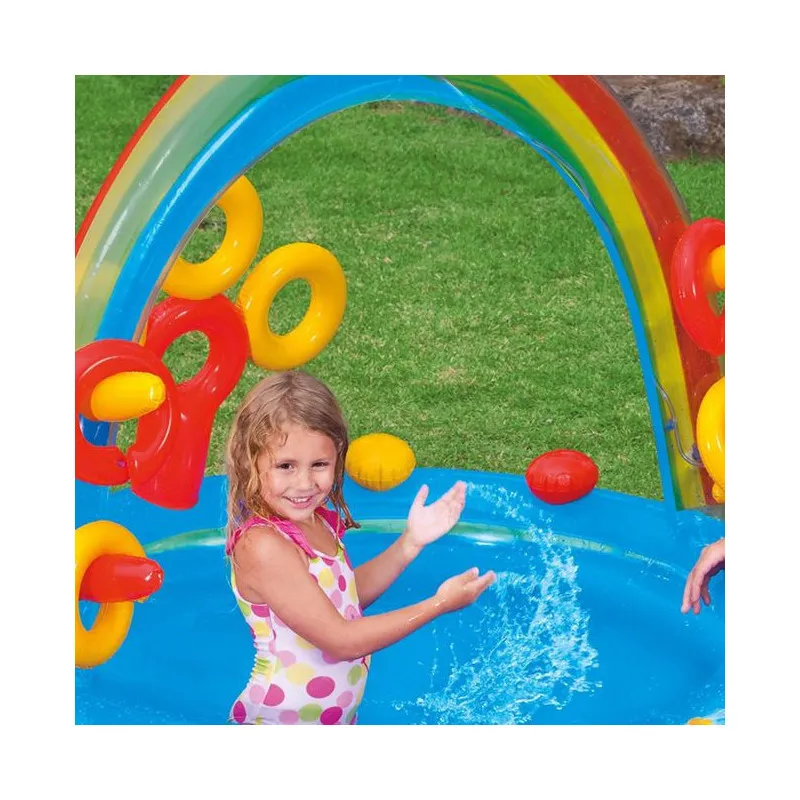 Piscina gonflabila cu tobogan