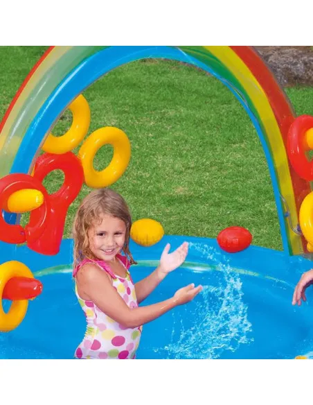 Piscina gonflabila cu tobogan