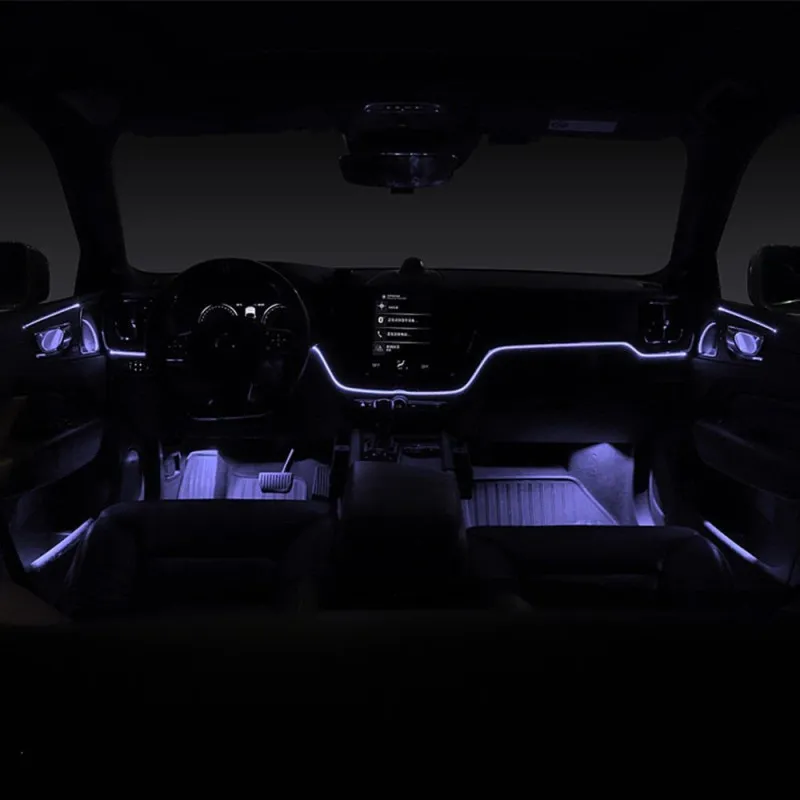 Banda decorativa auto LED 3 metri, pentru interior