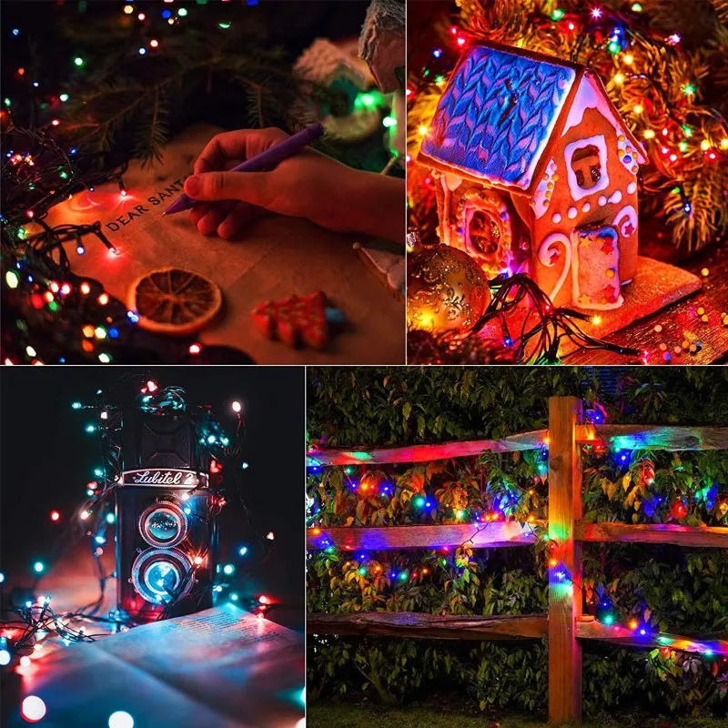 Set 2 x Instalatie LED pentru exterior cu incarcare solara, multicolor