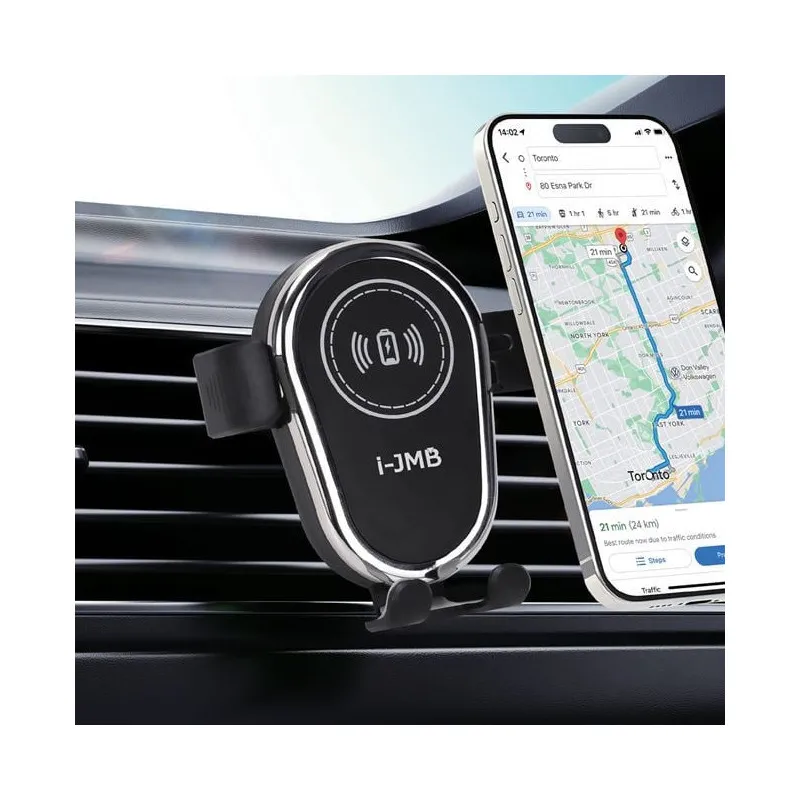 Incarcator auto wireless pentru telefon cu inchidere automata prindere ventilatie