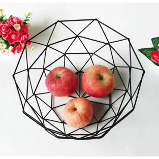 Cos fructe din metal , 27 x 10 cm negru